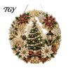 Acrylic Christmas Ornaments Faux Pearl Art Hanging Ornament Kit, Glowing Holiday Decor Festival Set for Tree Window, DIY Festive Pendant Home
