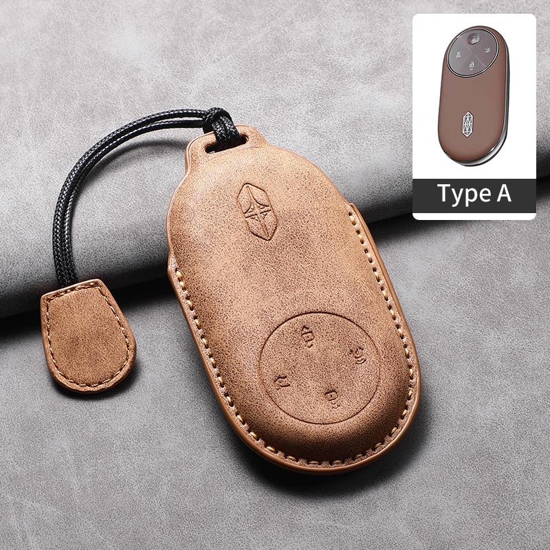

Leather Car Key Case Cover For Stelato S9T Fob For Stelato S9 Durable Auto Keychain Protection Decorative Accessories