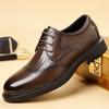 Retro British Style Men's Banquet Formal Shoes Classic Brown Men's Brogue Shoes Versatile High-end Leather Business Shoes