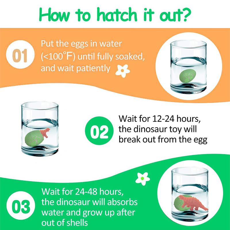 10/20PCS Mini Dinosaur Eggs Hatchable Funny Novelty Magic Growing Dinosaurs Random Mixed Colors Festival Gift Party Souvenir ZYF