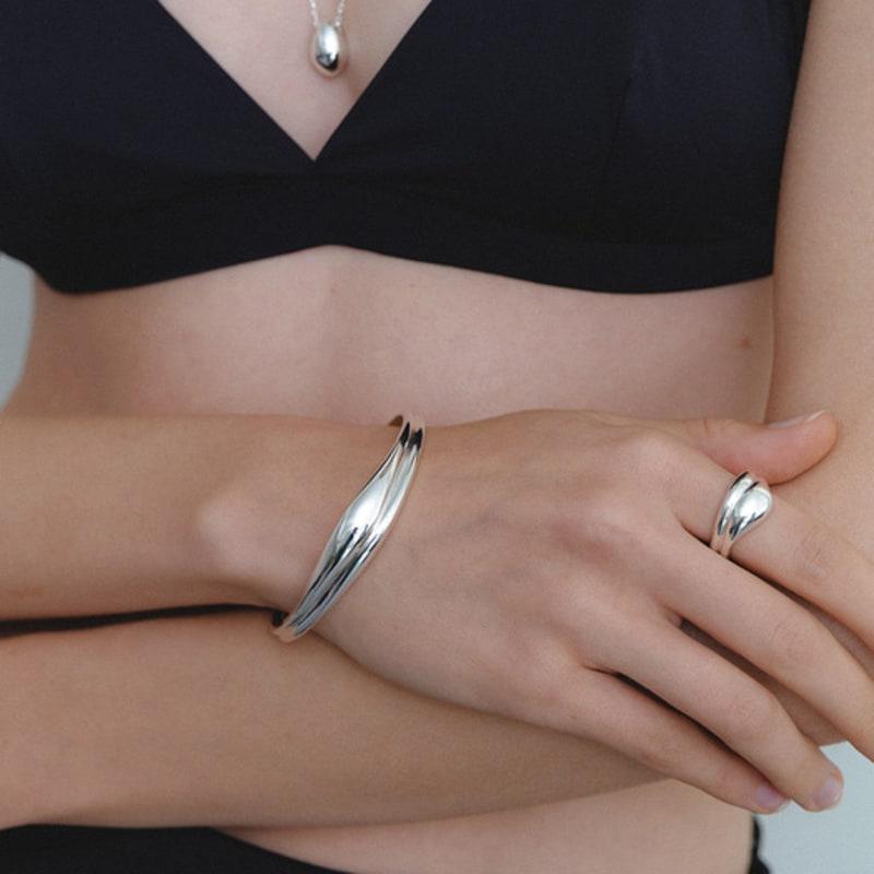 leeENoir Double Wave Ring (2color)