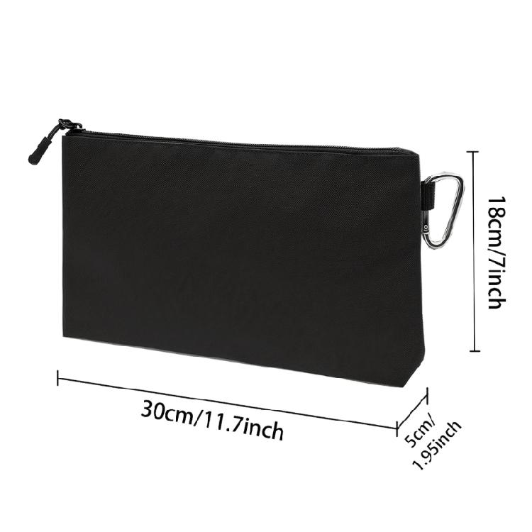 Heavy Duty Tool Pouch Zipper Bag with Carabiners Portable Tool Storage Pouch