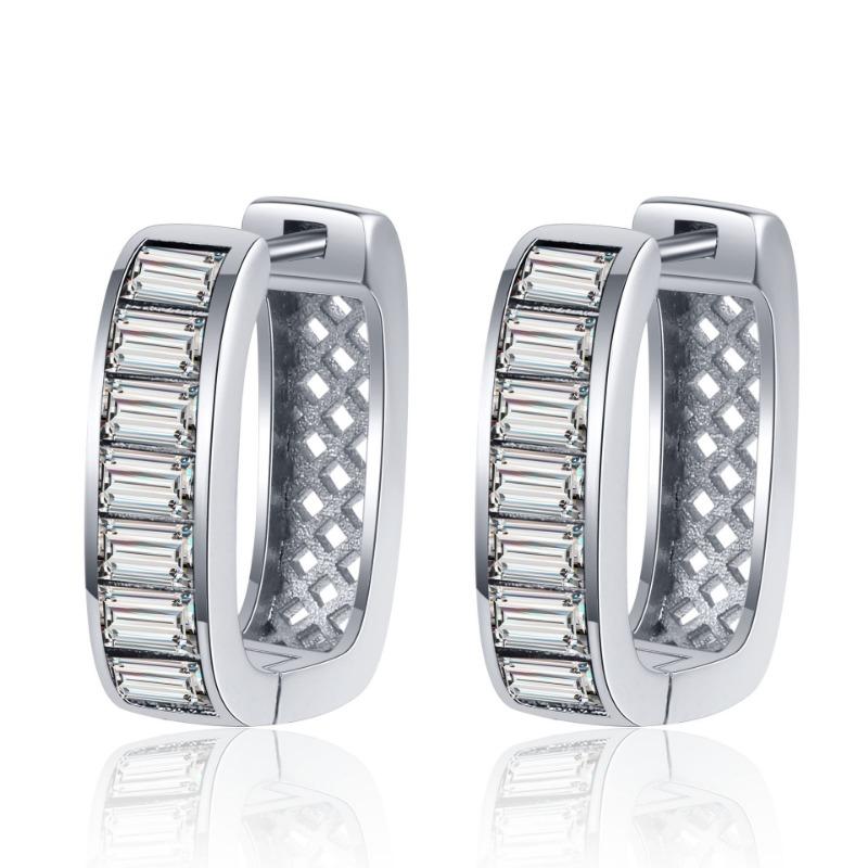 Fashionable and Personalized New U-shaped Earbuds Zircon Personality Trendy Women's High-end Girls' Earrings