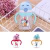 Toddler Baby Kid Infant Feeding Drinking Water Straw Bottle 350ml Water Cup