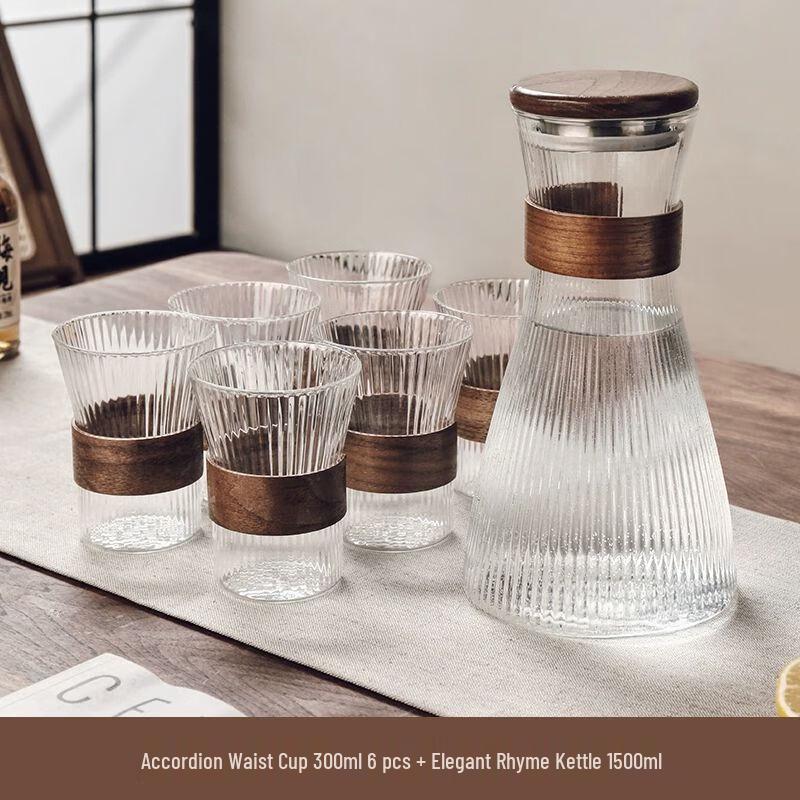 Chinese Style Heat-Resistant Glass Teacup and Teapot Set