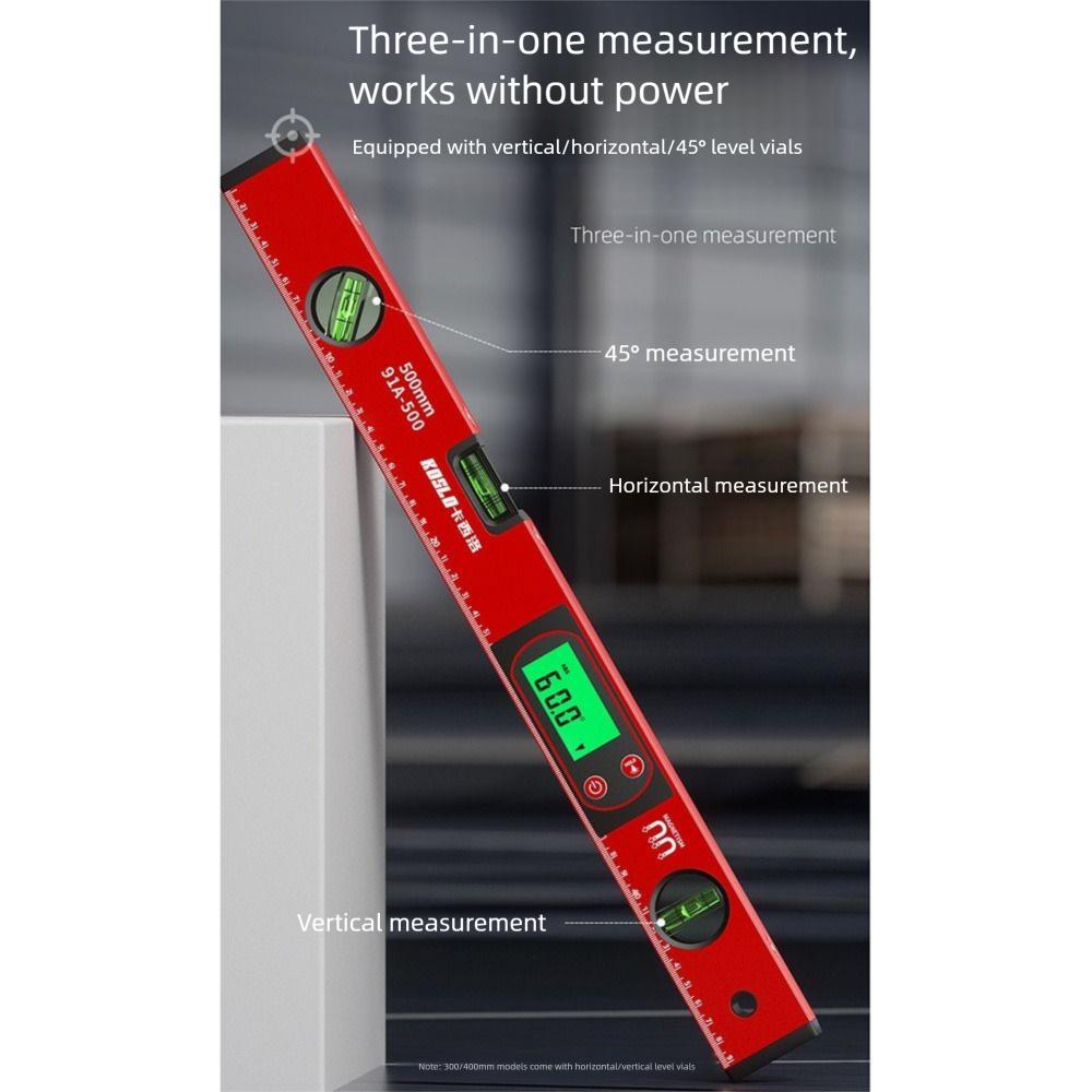 High Precision Angle Finder 0-90° Range Magnetic Level Measuring Ruler  Horizontal Vertical Testing