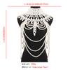 Fashion Tribal Style Hollow Woven Pearl Shawl Body Chain Retro Layered Exaggerated Sexy Body Chain All Match Women Jewelry