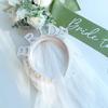 Bride Pearl Headband Headpiece Bridal Shower Wedding Veil Bachelorette Hair Accessory Bride To Be Gift Engagement Party Decor