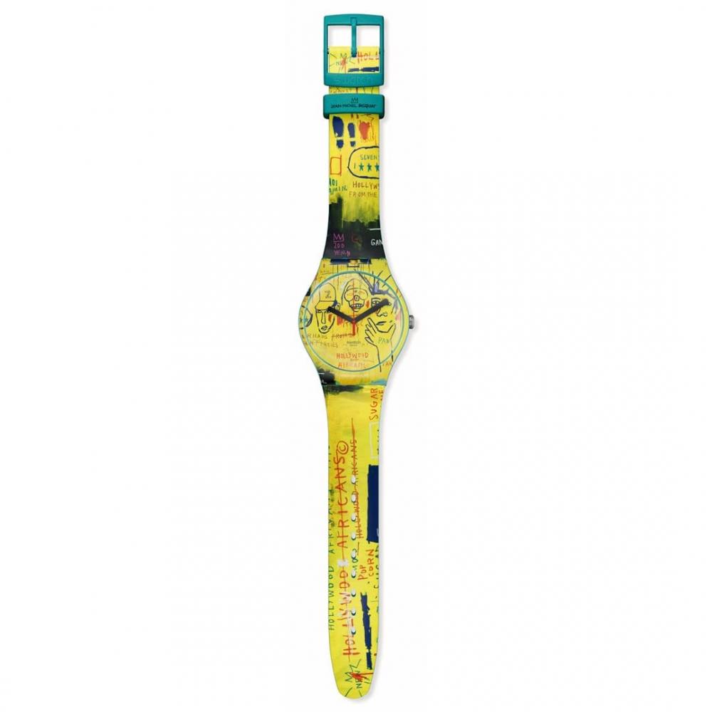 [Swatch] Watch HOLLYWOOD AFRICANS BY JM BASQUIAT NEW GENT SUOZ354 Blue