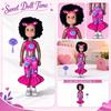 Realistic Reborn Doll African American Vinyl Body Soft Touch Doll with Curly Hair and Fashion Outfit for Kids Collectible Toy Gift