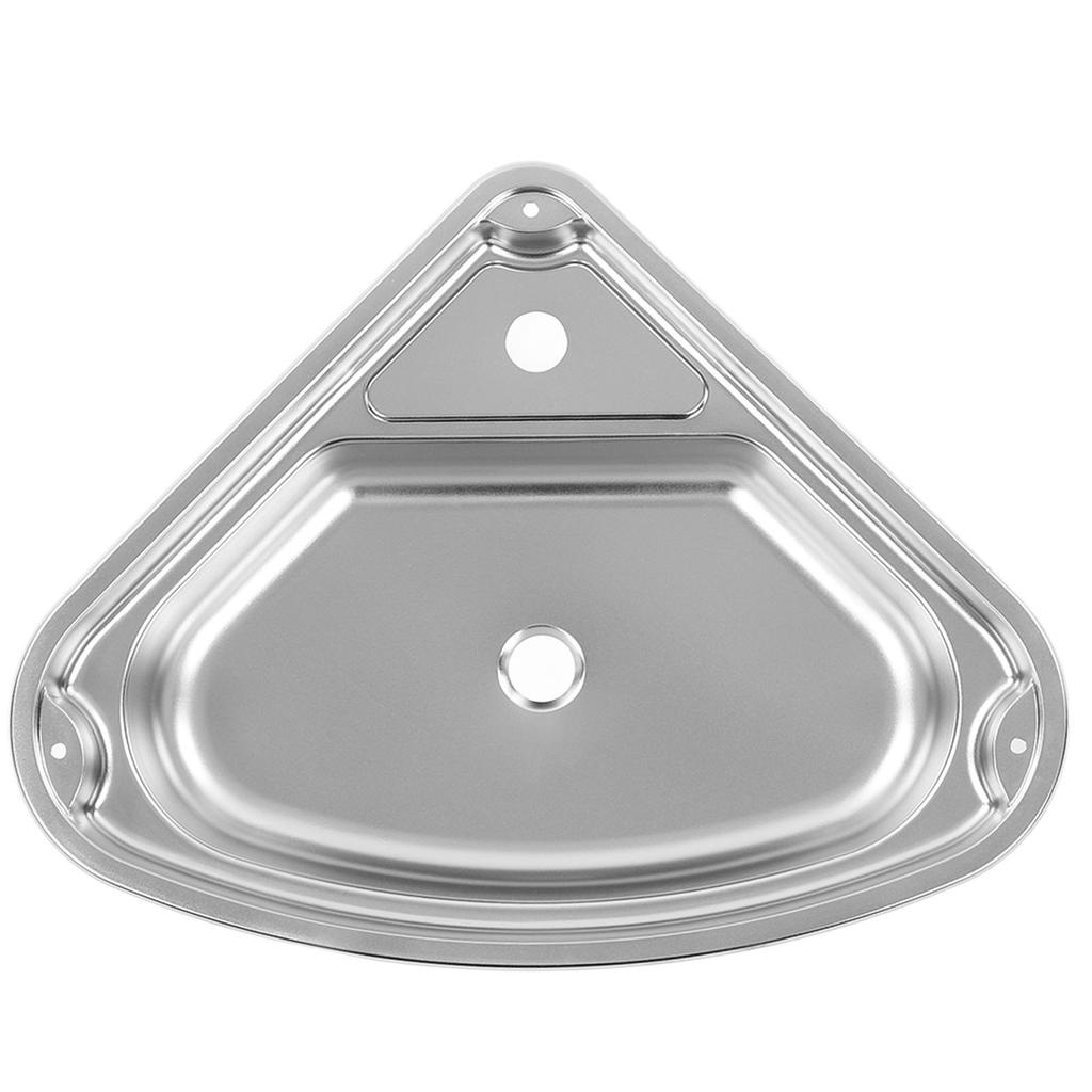 Triangular Kitchen Sink with 40mm Water Outlet 304 Stainless Steel Smooth Surface Easy Clean for RV