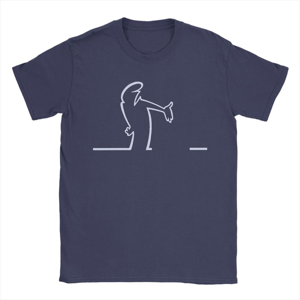 Roliga La Linea Lineman Streken Tecknad T-shirts Unisex Bomull Kortärmad Badum Badum Linus O-hals SommartopparToppar