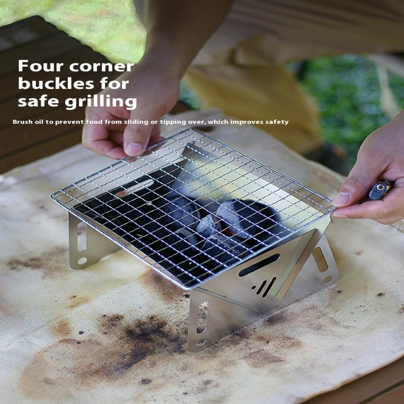 

Барбекю Гриль Нагревательные Магазины Многофункциональный Кемпинг Барбекю Гриль Решетка Сетка Дровяная Печь Нержавеющая Сталь Барбекю Гриль