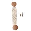 Beech Wood Door Cabinets Handle Drawer Pull Knob Handmade Cotton Rope 19cm