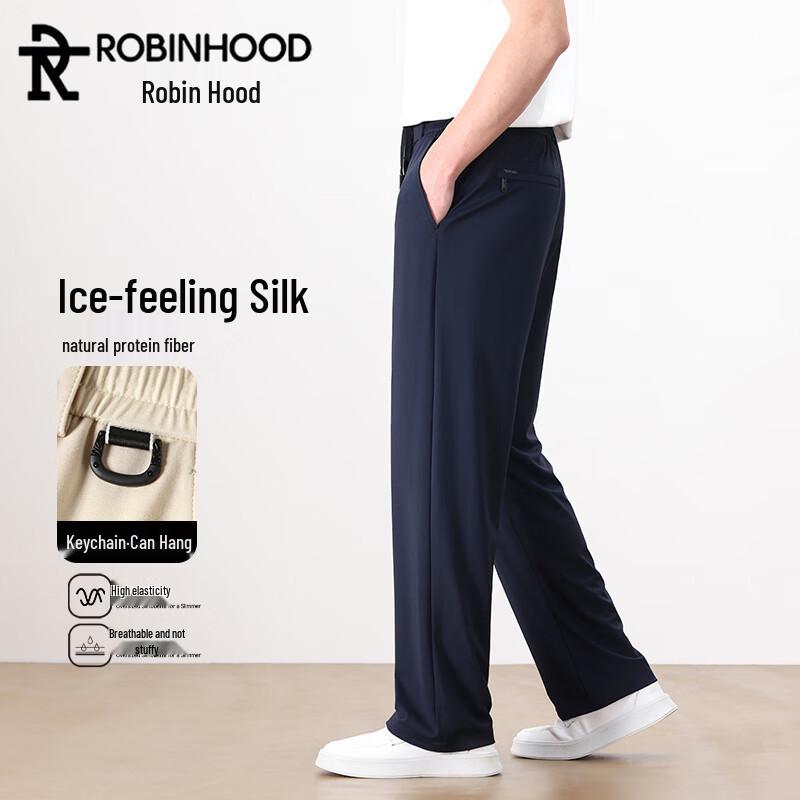 ROBINHOOD Men s Summer Ice-Feel Straight-Leg Casual Pants XL