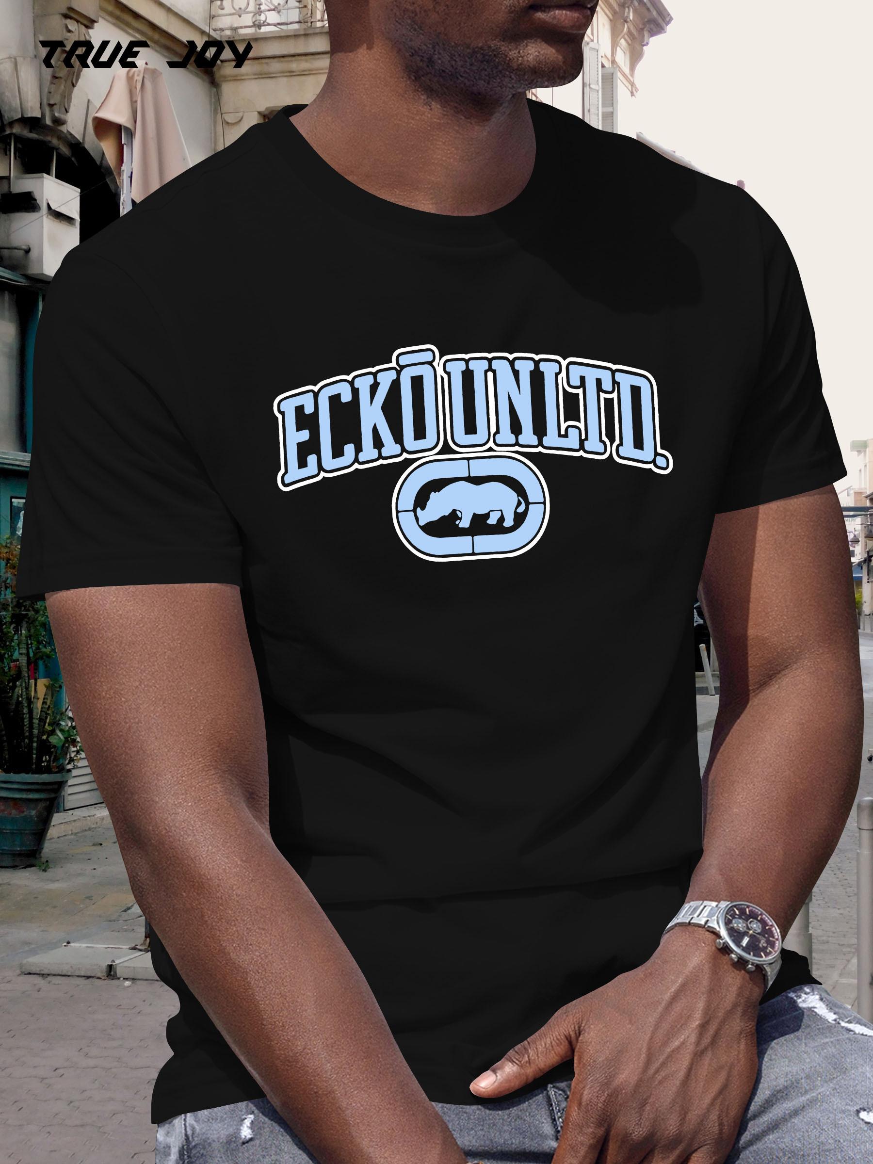 Casual Summer T-shirt with Rhinoceros Print - ECKO UNLTD. Logo L