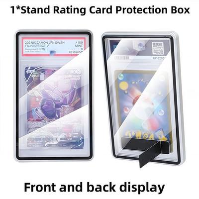 Boîte Protectrice pour Carte Gradée PSA/CGC 2-en-1 Transparente Protection UV Boîtier Métallique Magnétique Durable avec Support Boîtier Protecteur de Carte