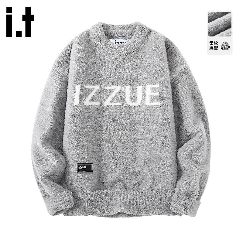

Izzueit Men s Thickened Mohair Blend Round Neck Sweater 2XL