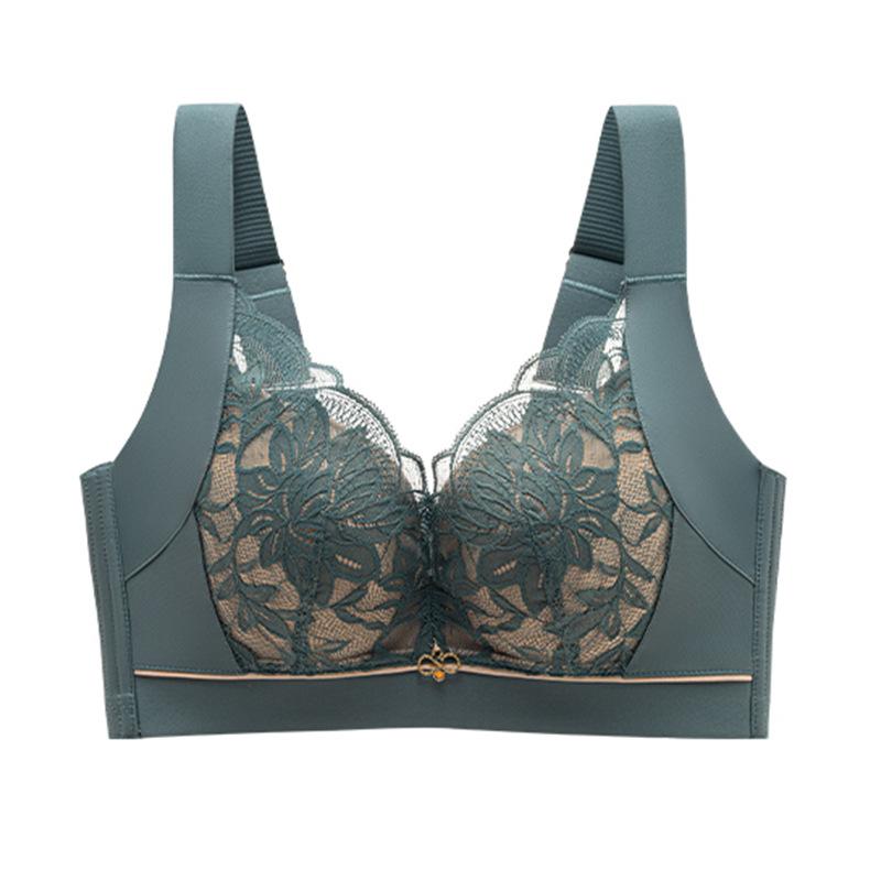 Thin No-rims Plus-size Bra for Women Adjustable Push-up Anti-sagging Bra for Large Breasts