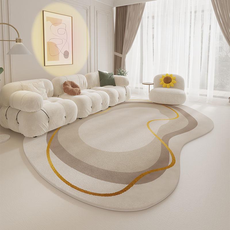 Unregelmäßiger Wohnzimmerteppich Schlafzimmer Bettvorleger Couchtischteppich Haushalt Langlebig und Pflegeleicht