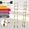 Fiberglass Insulated Telescopic Safety Ladder for High Voltage Electricians - Portable Bamboo Joint Extension Ladder
