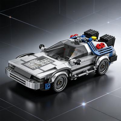Não Tóxico 405 Peças Clássico Dmc Blocos de Construção de Carros Modelo de Carro Esportivo Futuro Tijolos Ornaments de Mesa Coleção Brinquedos Diy para Crianças Presentes de Feriado