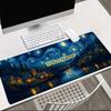1PC Custom Name "Starry Night Village Reflections" Mouse Pad, Keyboard and Mouse Desk Pad, for Computer Notebook Birthday Gift For Any Room Or Office