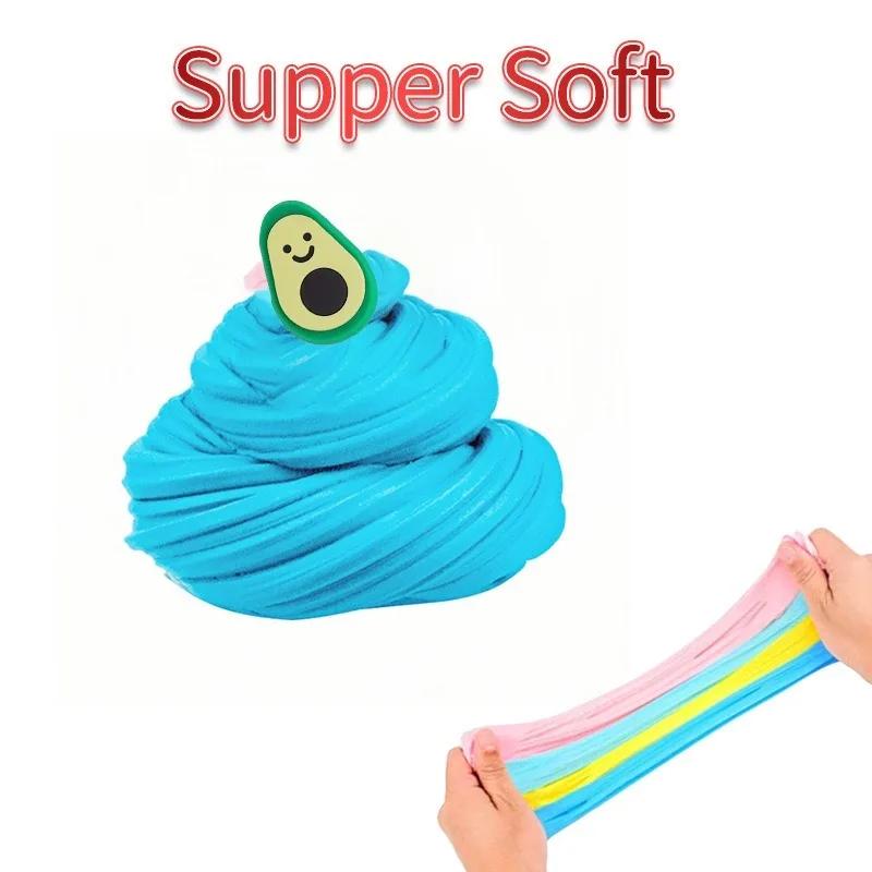 Kit Slime Burroso Soffice Festivo, Argilla Morbida come Nuvola con Bolle di Schiuma e Ciondoli, Materiali per Artigianato Fai-da-Te per Rilassamento e Regali di Festa