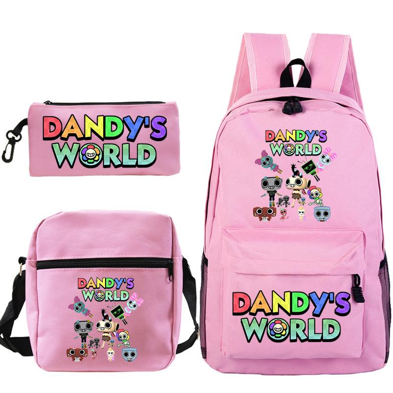 Dandy's world hot-selling children's backpack set, primary and secondary school bag, shoulder bag, casual pencil bag.