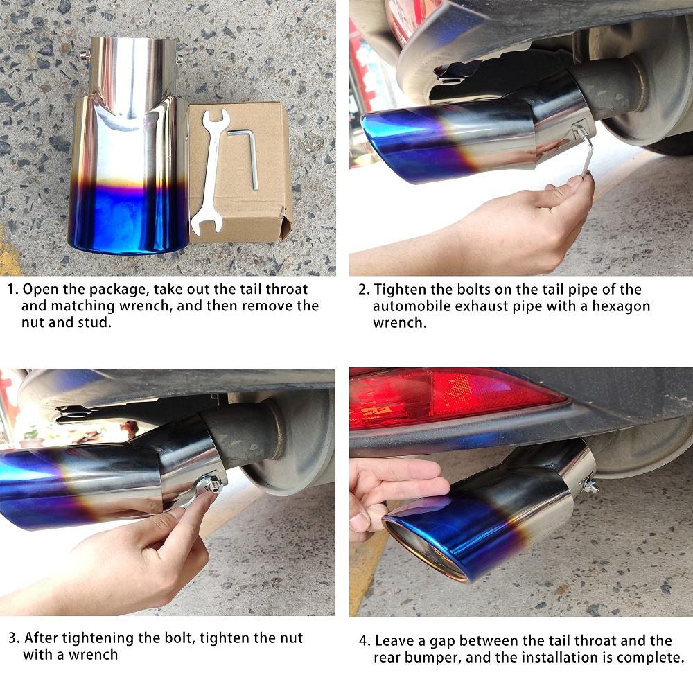 FOR 2017-2025 2018 2019 2020 HONDA CR-V CRV Auto Car Exhaust Rear Tail Pipe Tip Muffler Trim Stainless Steel Parts Accessories