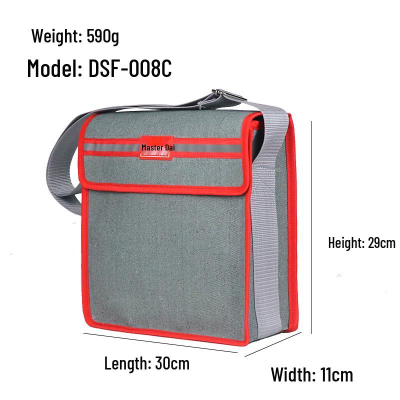 Износостойкая многофункциональная холщовая сумка-кроссбоди для электрика