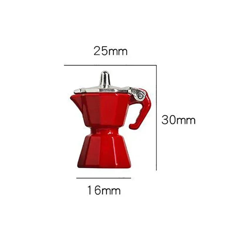 1Pc Dollhouse Miniature Simulation Mini Coffee Pot Coffee Utensils Model For Doll House Decor Kids Pretend Play Toys