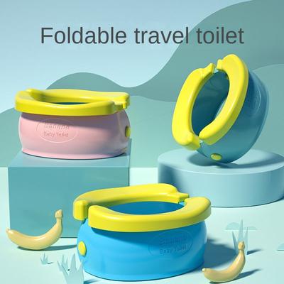 Tragbare faltbare kleine Kindertoilette für den Außenbereich, für Jungen und Mädchen, Baby-Auto-Notfalltoilette, Reisebecken, Urinal