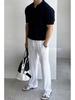 Men's Summer Knit Polo - Slim Fit Ice Silk Short Sleeve T-shirt