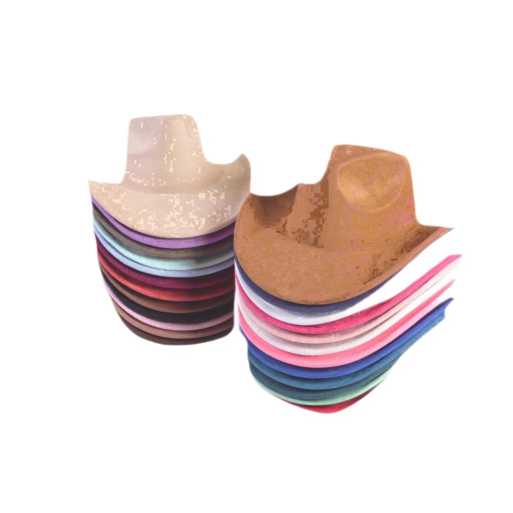 Popular European and American Classic Suede Western Cowboy Hat Men's and Women's Fashion LO Style Peach Heart Cowboy Hat
