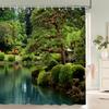 3D Waterproof Fabric Polyester Shower Curtains Patio Forest Nature Landscape Bathroom Curtains With Hooks Bathtub Decor Screen