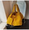 Summer small bag women's versatile shoulder oblique span bag casual tote retro tote solid color bag