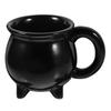 Ceramic Mug Witch Cauldron Coffee Cup Novelty Drinking Mugs Tea Water Jug Halloween Ceramic Serving Mug Black Color Kitchen