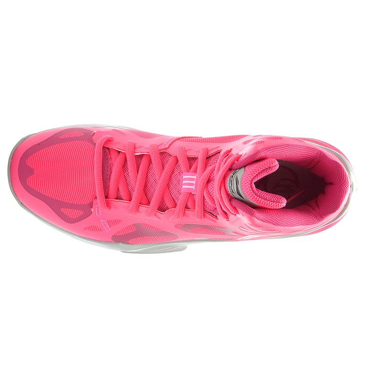 Li Ning SONIC 3 Mesh Slip Resistant Coverage Support Cushioning High top Basketball Shoes Men's Pink Gray ABPK021-5