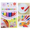 6Pcs/Set Heated Expands Colour Puffy Drawing Pens Creative 3D Magic Popcorn Pens Printing Bubble Pen Christmas Gifts for Kids