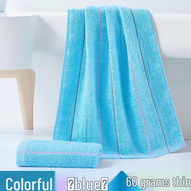 Thick Absorbent Pure Cotton Face Towel with Embroidered Logo for Adults