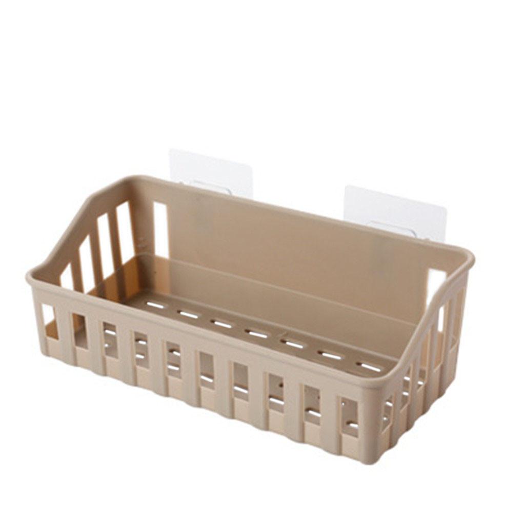 Wall Mounted Kitchen Storage Rack Toilet Bathroom Plastic Sundries Shelf Hollow Drain Stand