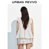 UR2026 Women's Summer Ruffle Tie-Front Cotton Blouse