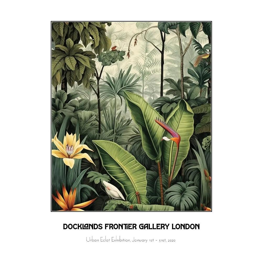

Henri Rousseau Forest Tropical Botanical Posters Jungle Vintage Exhibition Prints Canvas Painting Wall Pictures Home Room Decor 21X30CMNo Framed