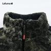 LAFUMA Men's Knitted Patchwork Stand Collar Fleece Jacket