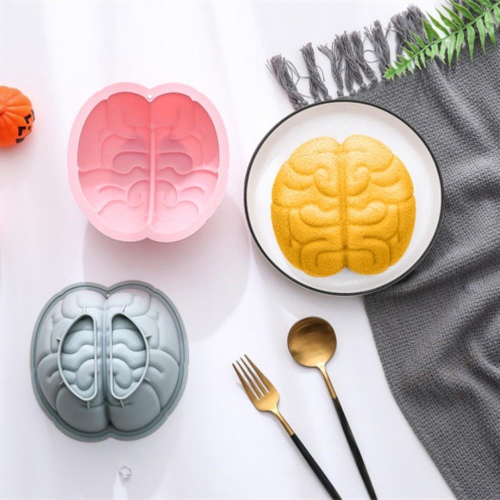 Pumpkin Heart shape Cake Mold DIY Halloween Baking Silicone Mold Brain Dessert Mold  Pudding