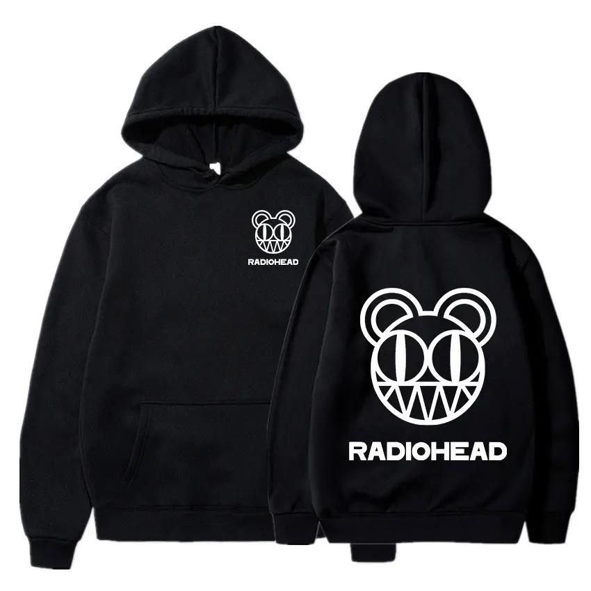 Radiohead Printed Hoodie Men Women Hip Hop Fleece Warm Sweatshirts Casual Loose Oversized Y2k Streetwear Pullover Tracksuit Female Male Clothing