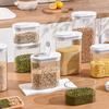 Airtight Food Storage Container Clear Plastic Container with Flip-Top Lids for Kitchen Pantry Organization Dry Food Storage Jar for Sugar Flour