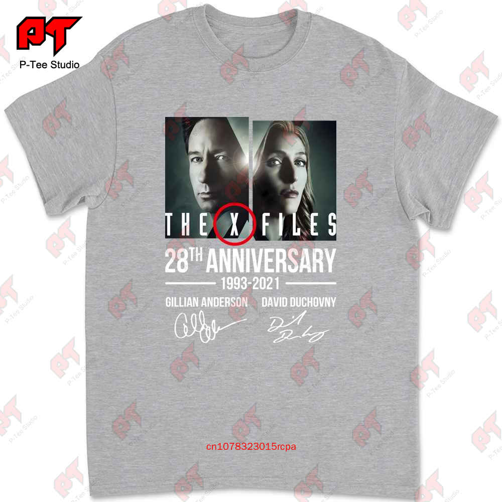 The X Files 28Th Anniversary Character Signatures T Shirt Mulder And Scully LX6U