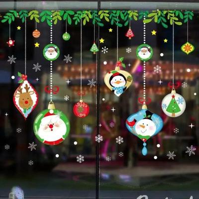 Christmas Series Creative Wall Stickers Decoration Living Room Bedroom Background Window Walls Sticker Xmas Household Decor